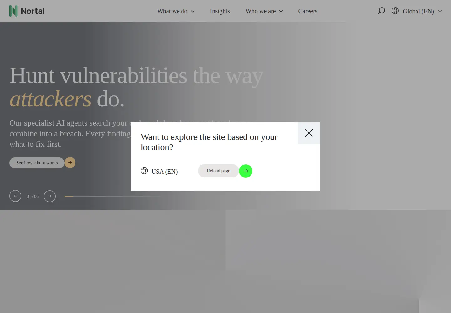 Screenshot of nortal.com