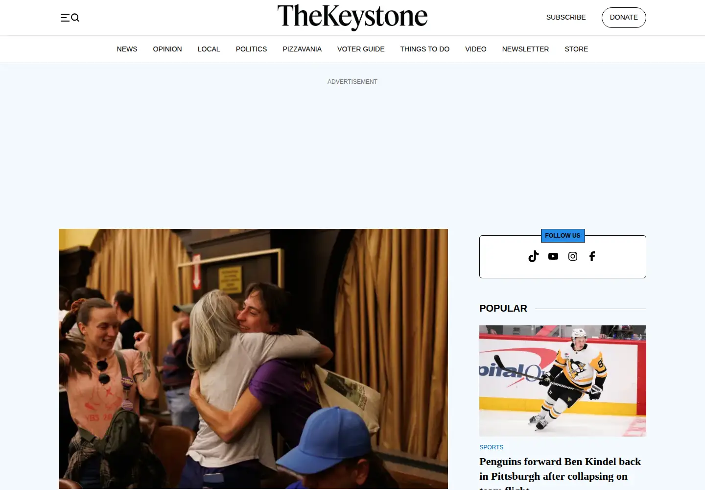 Screenshot of keystonenewsroom.com