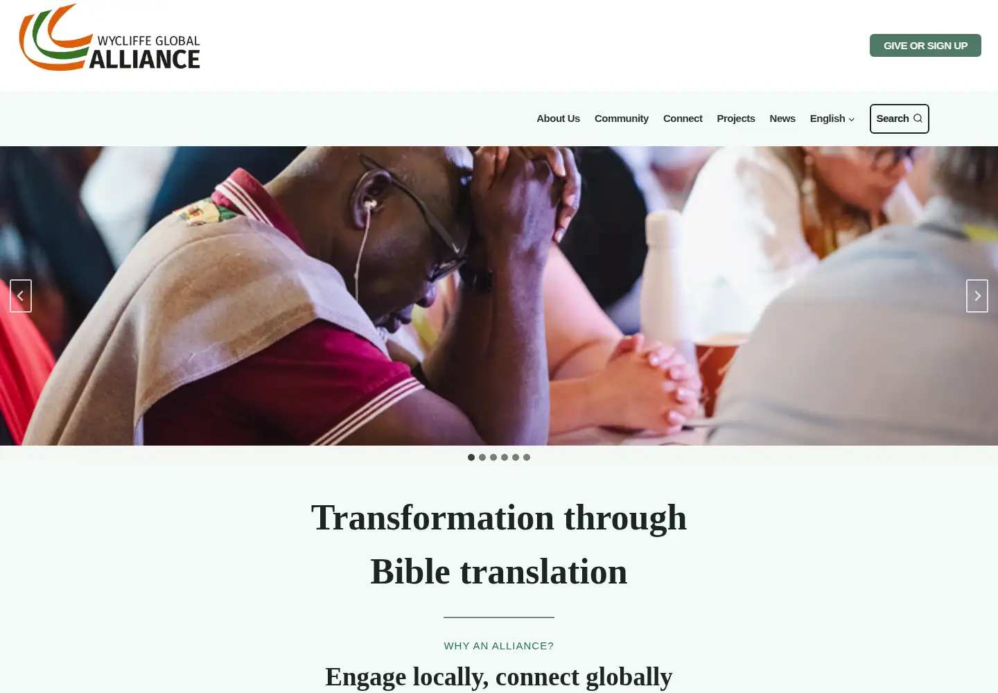 Screenshot of wycliffe.net