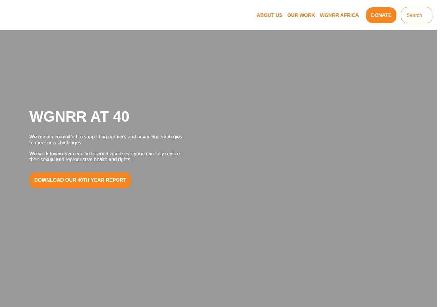 Captured homepage of wgnrr.org in the current scan