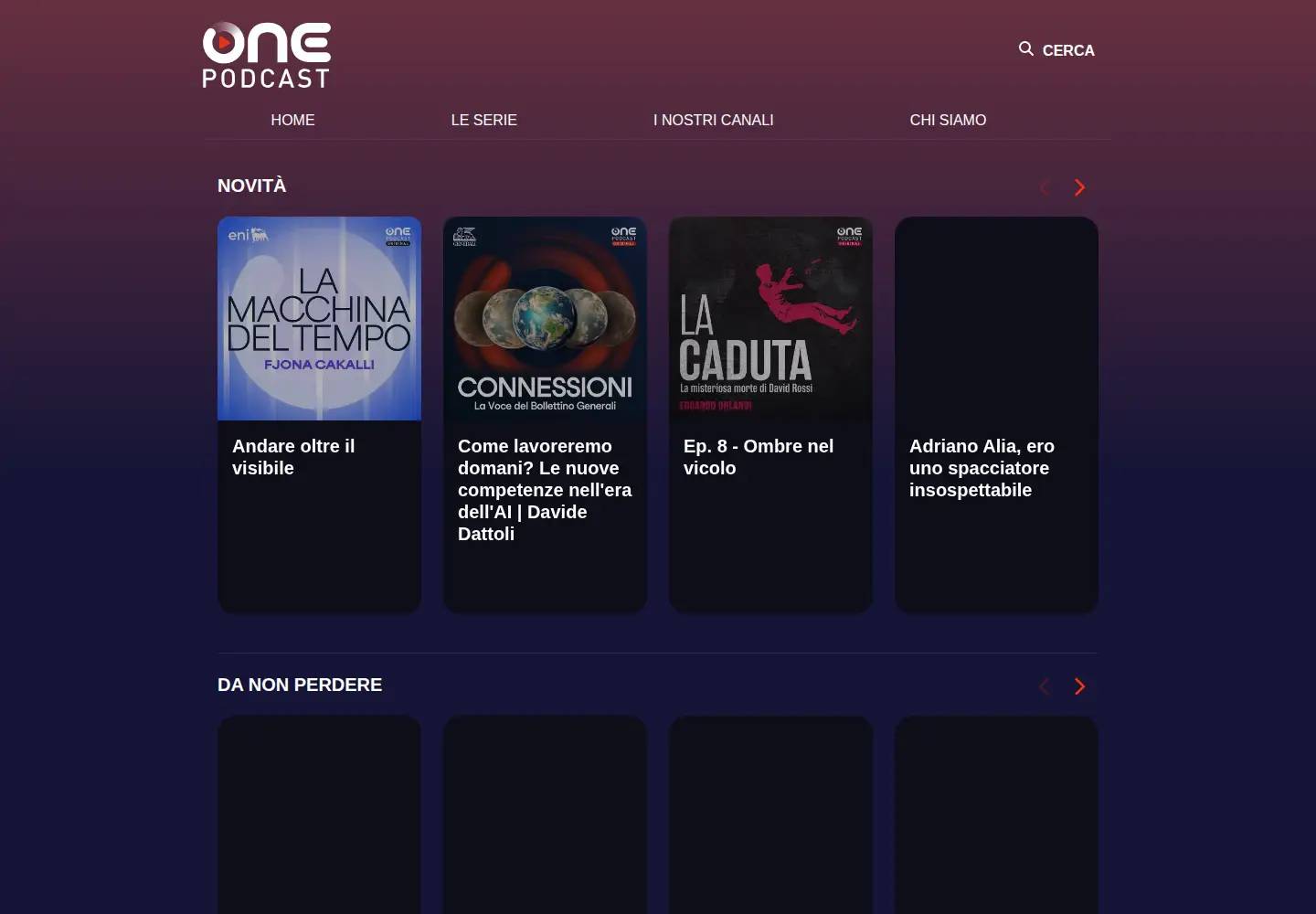 Screenshot of onepodcast.it