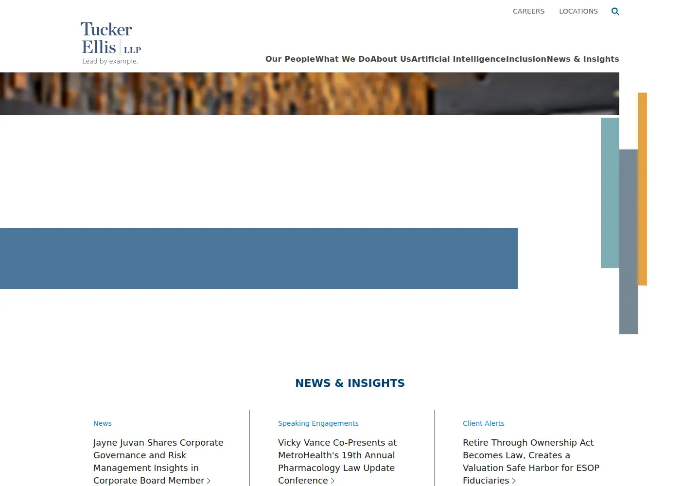 Captured homepage of tuckerellis.com in the current scan