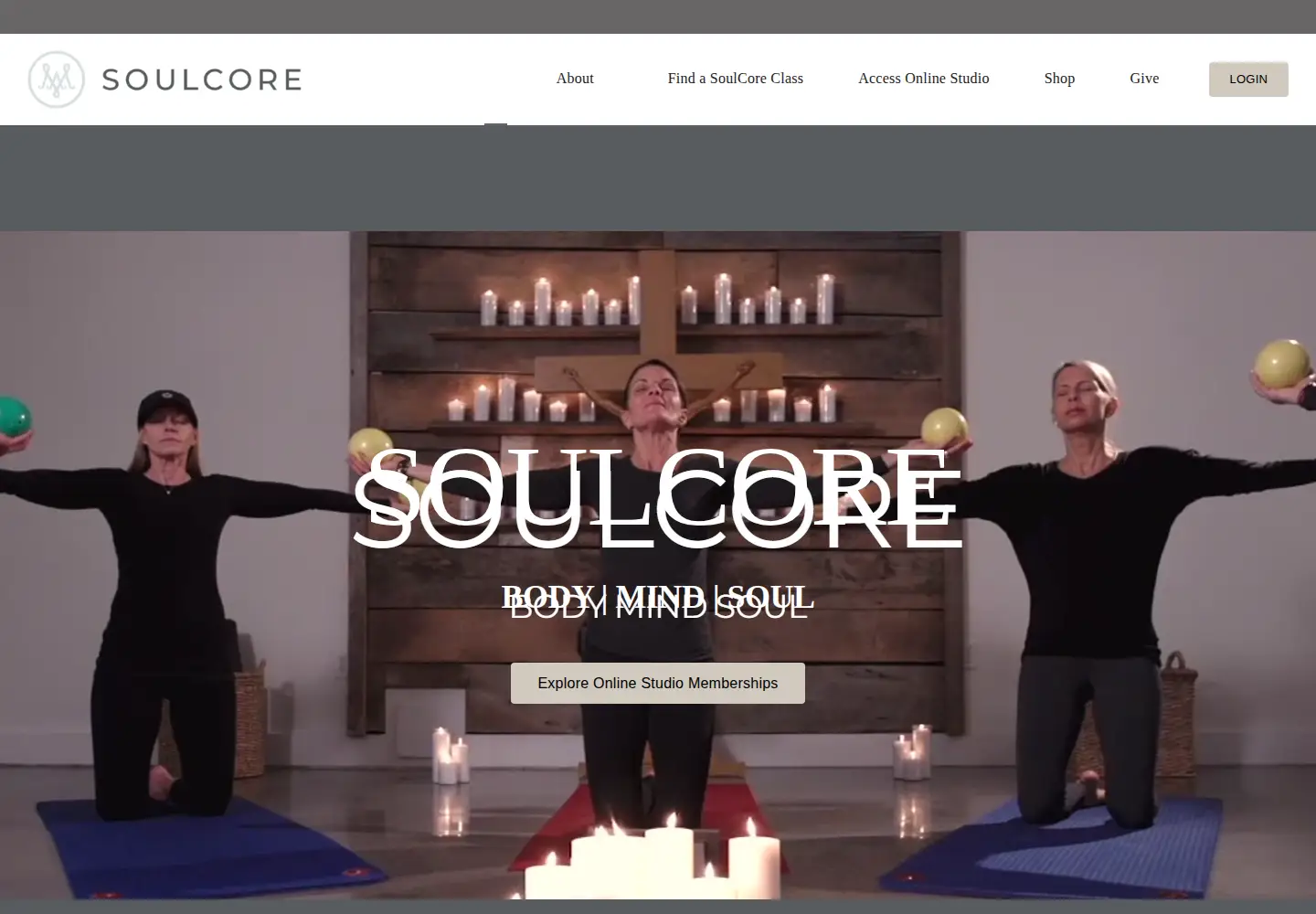 Captured homepage of soulcore.com in the current scan