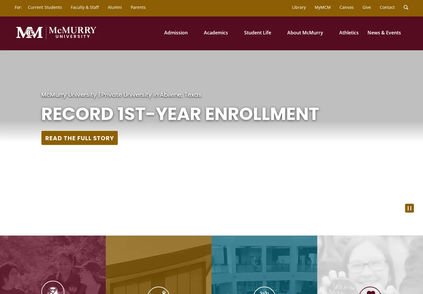 Screenshot of mcm.edu