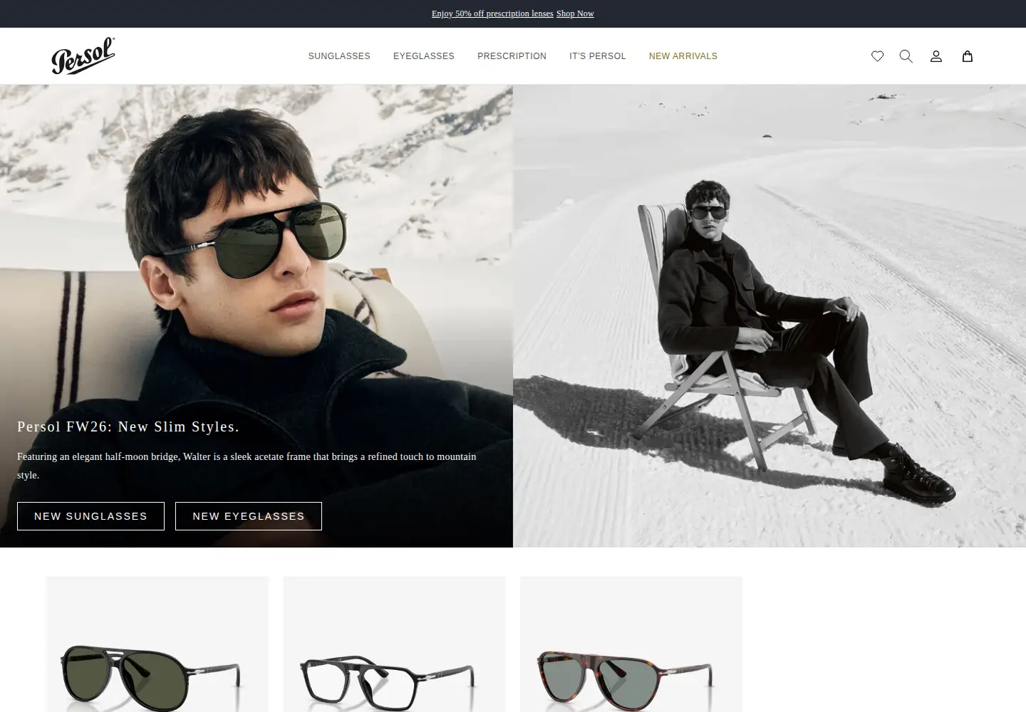 Screenshot of persol.com