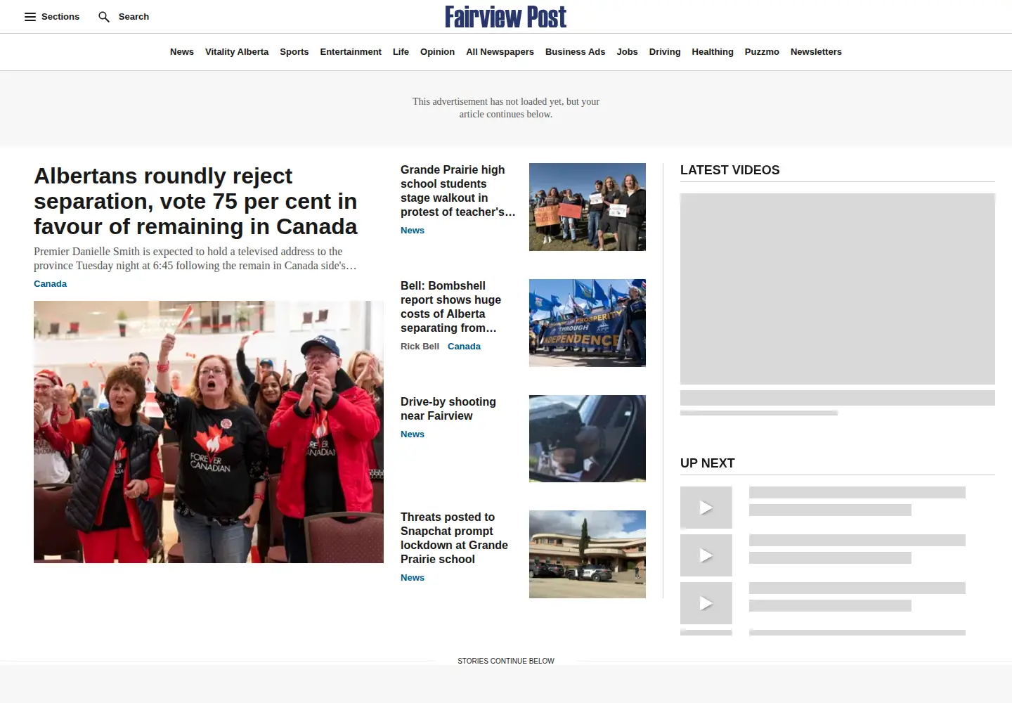 Screenshot of fairviewpost.com