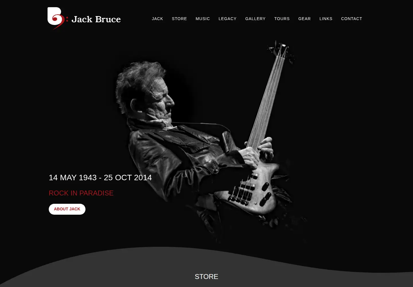 Captured homepage of jackbruce.com in the current scan