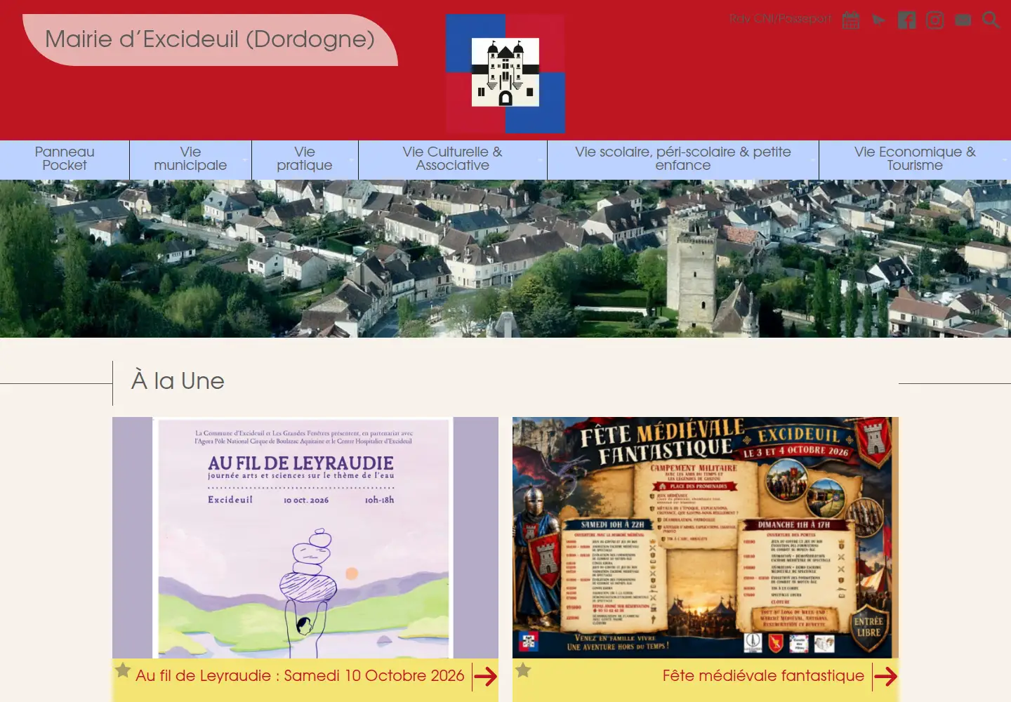 Screenshot of excideuil.fr