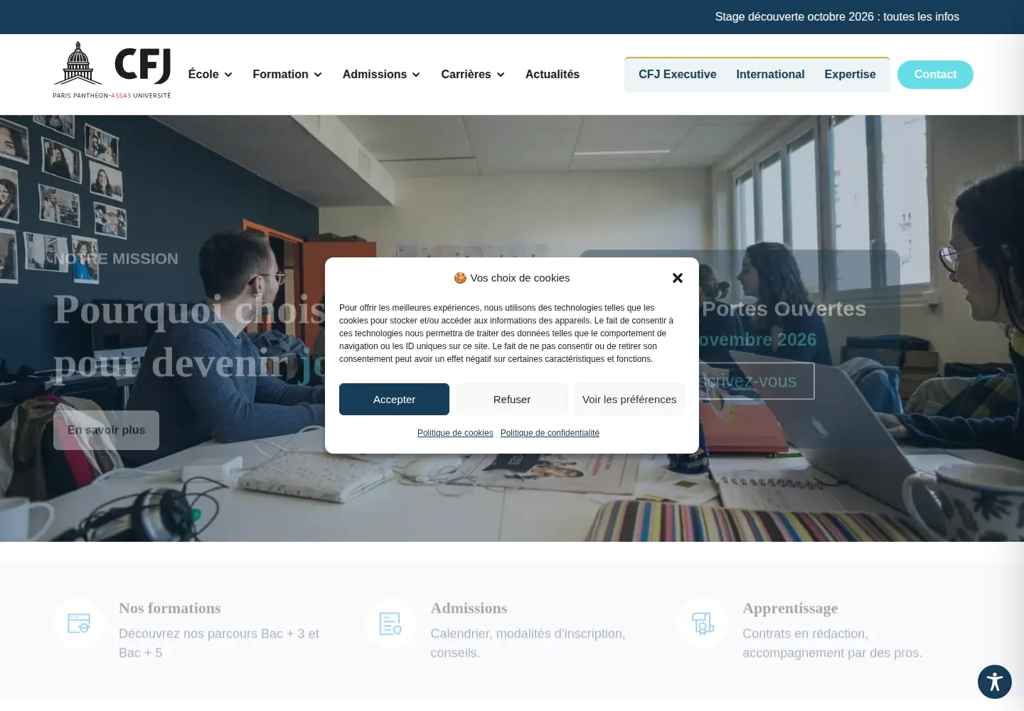 Screenshot of cfjparis.com
