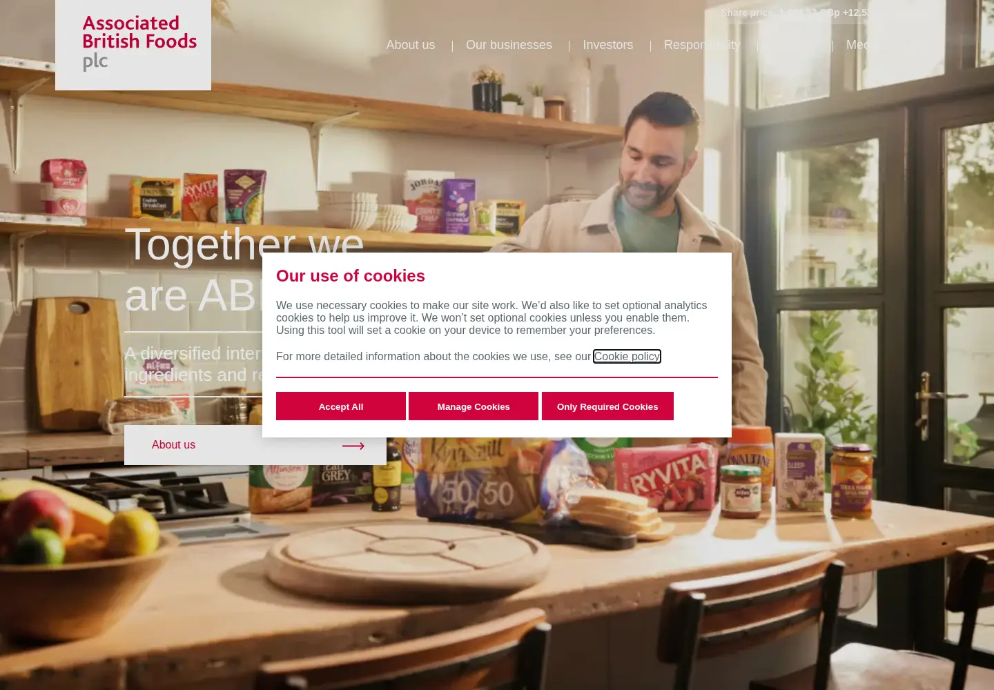 Screenshot of abf.co.uk