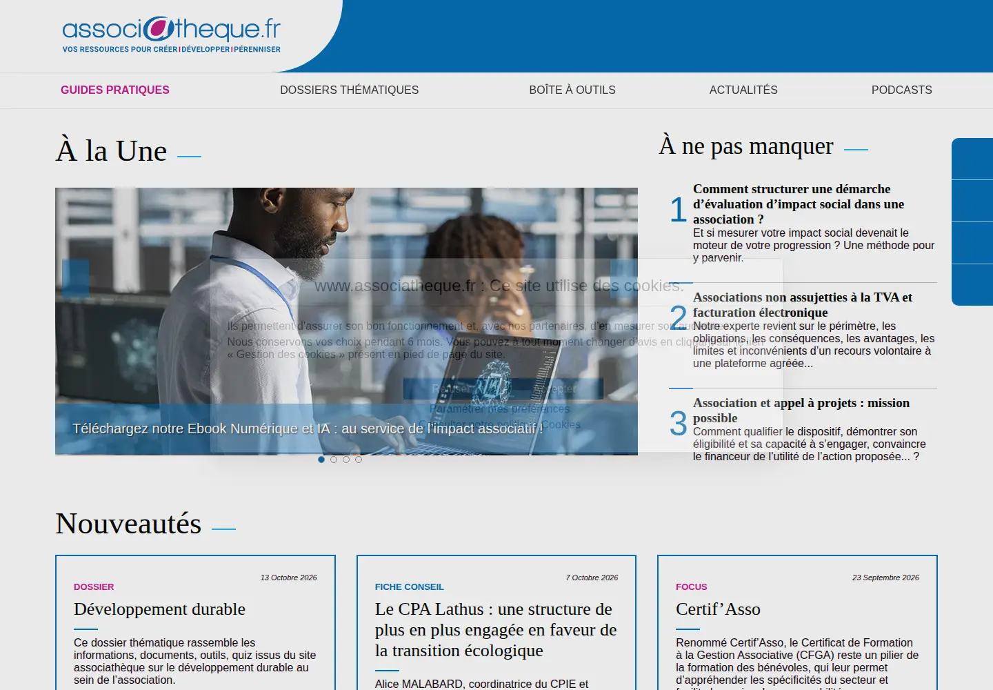 Screenshot of associatheque.fr