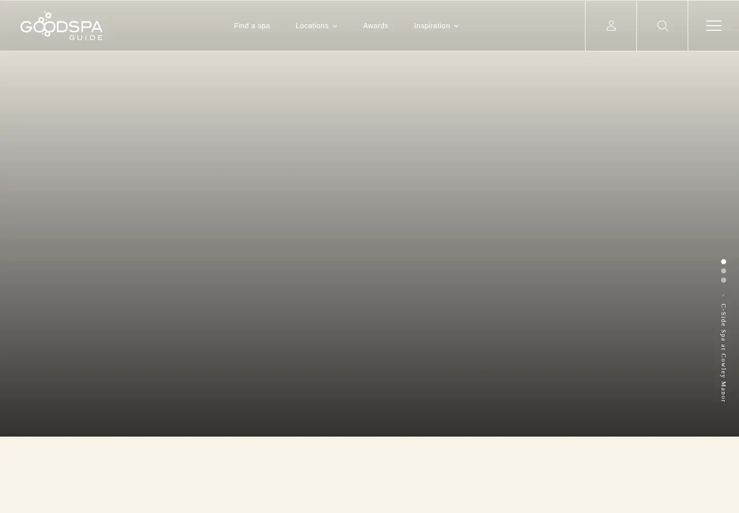 Screenshot of goodspaguide.co.uk