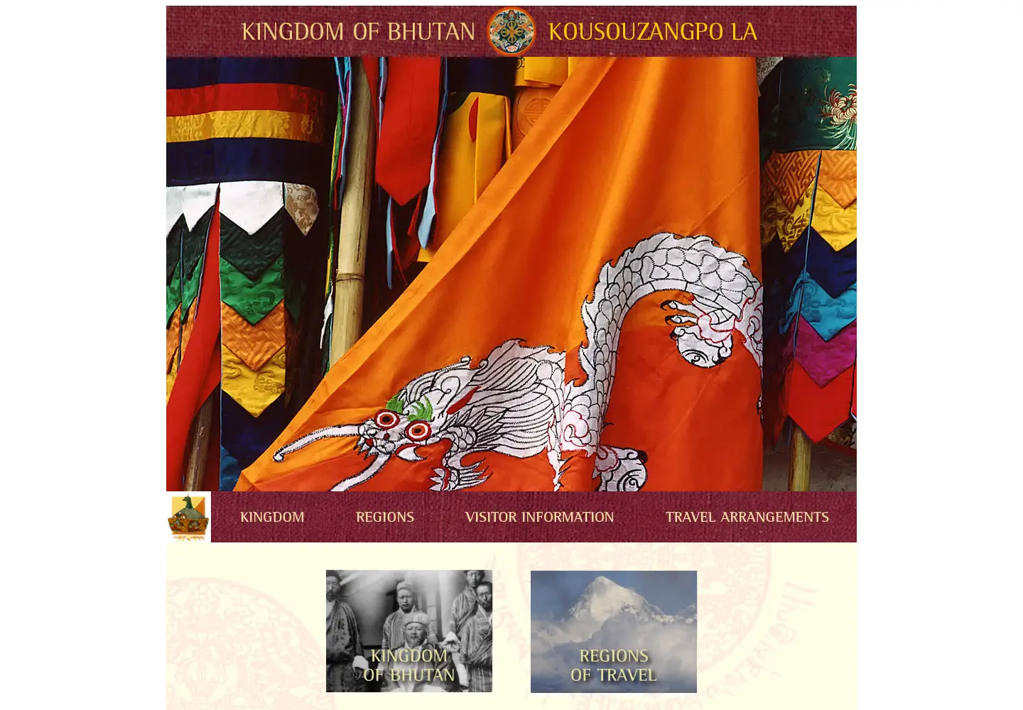 Screenshot of kingdomofbhutan.com