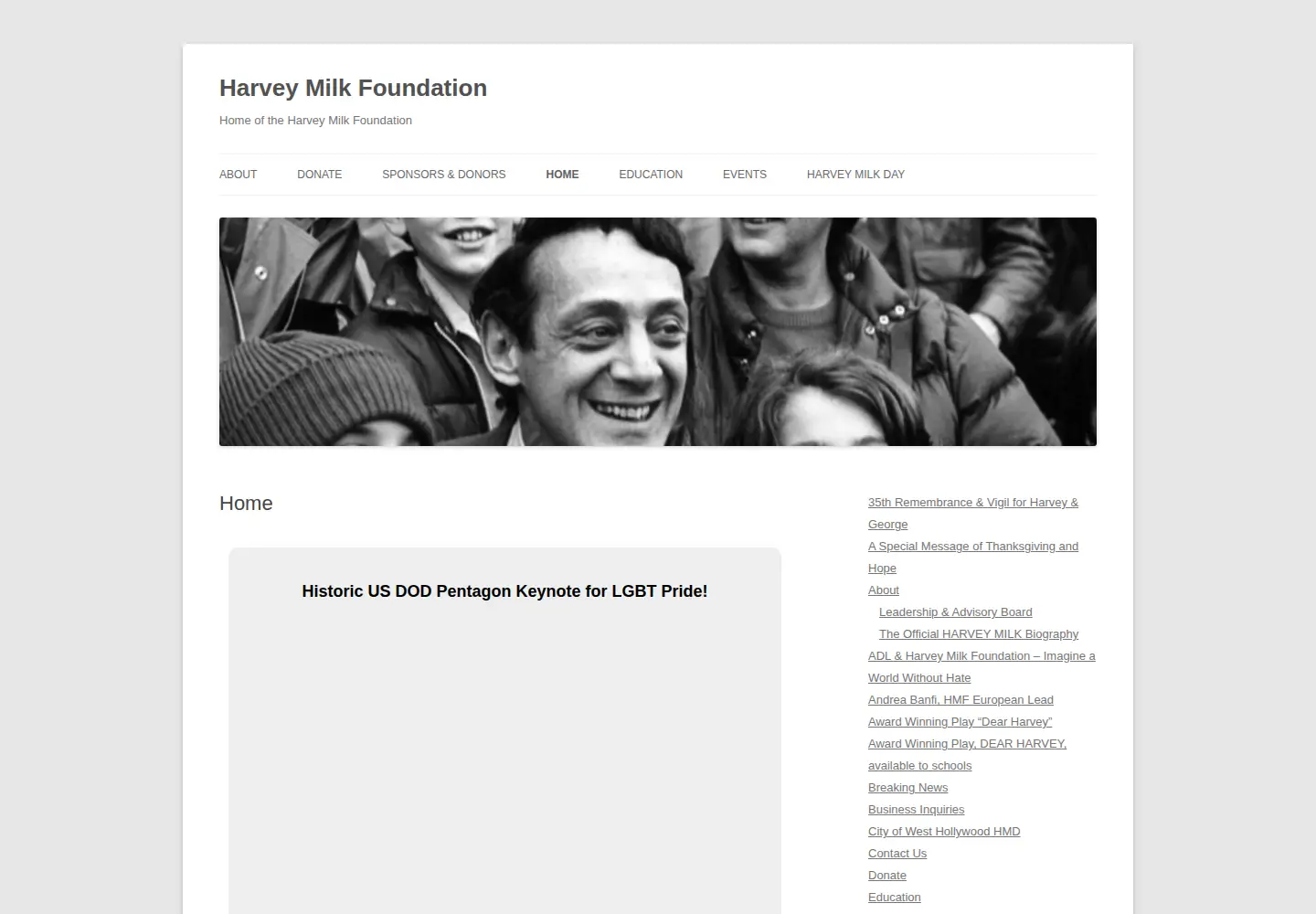 Screenshot of milkfoundation.org