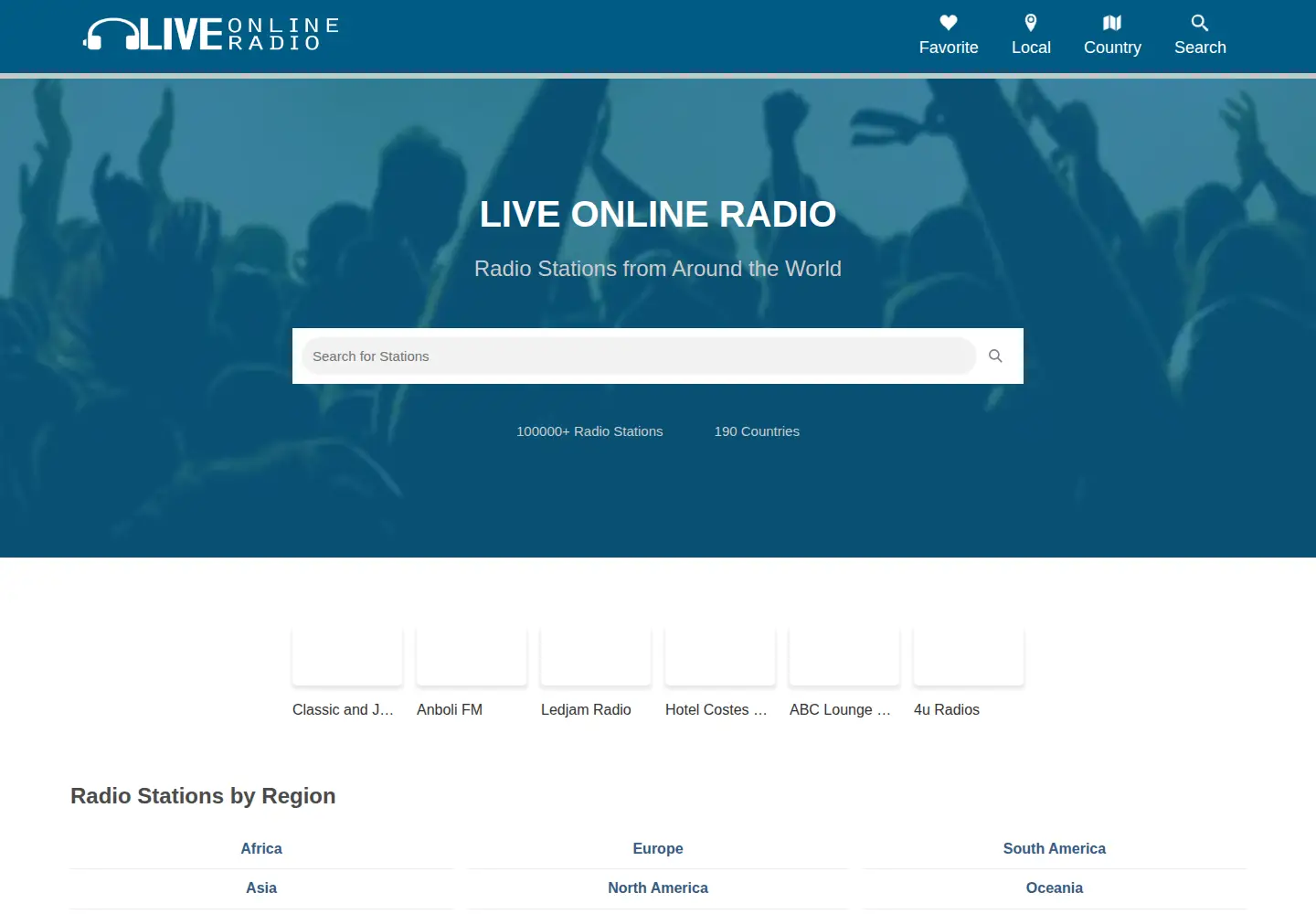 Screenshot of liveonlineradio.net