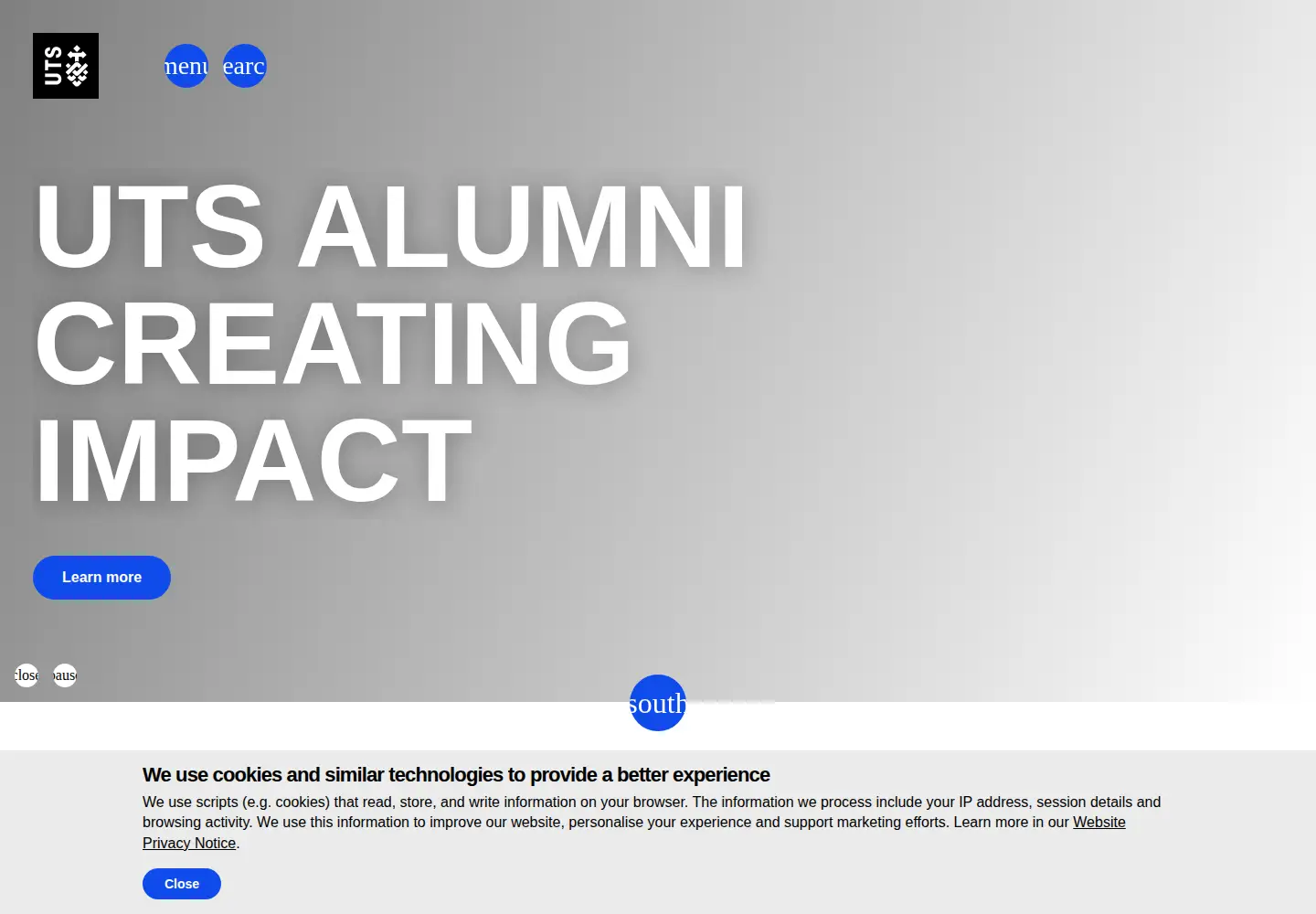 Screenshot of uts.edu.au