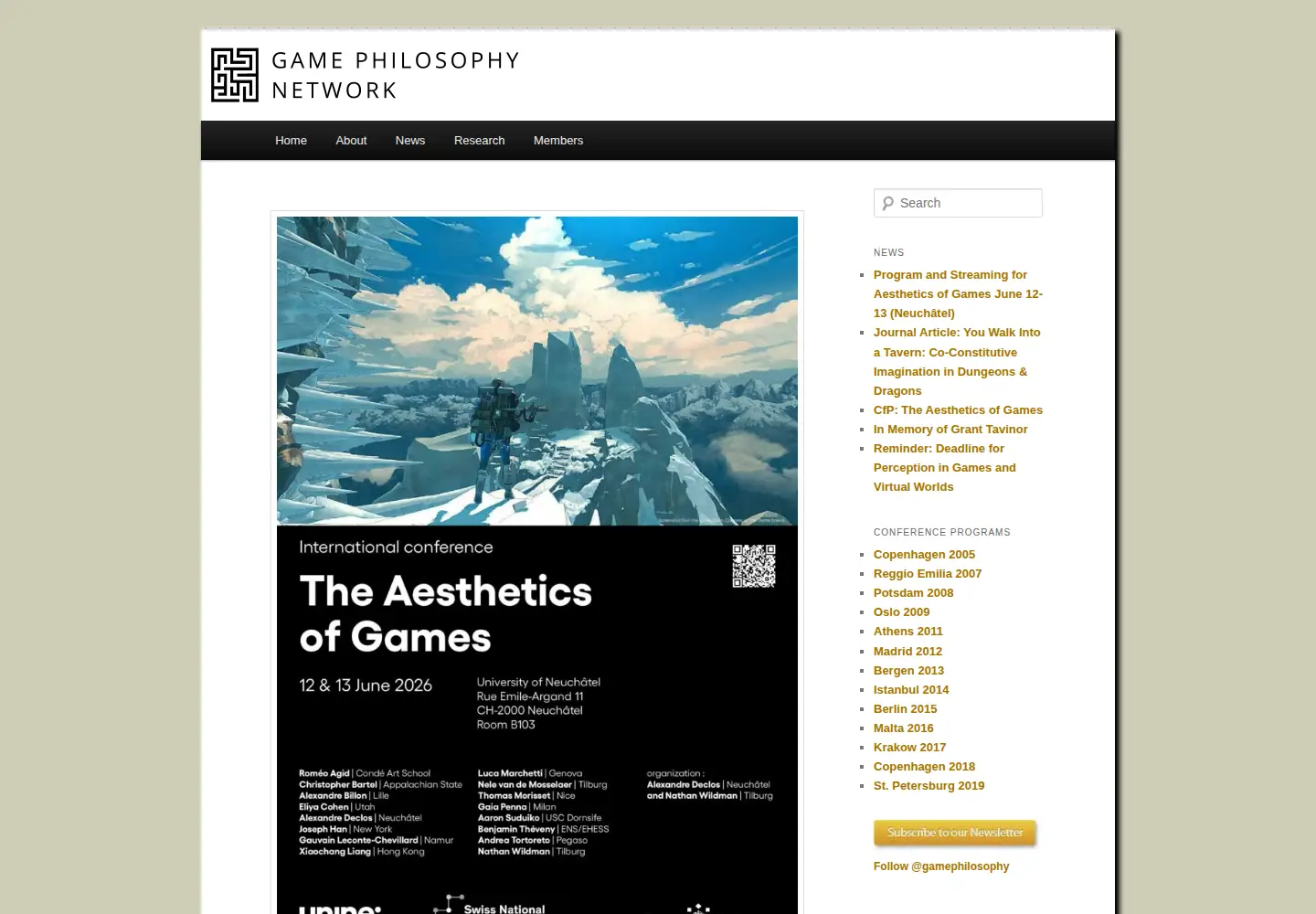 Screenshot of gamephilosophy.org