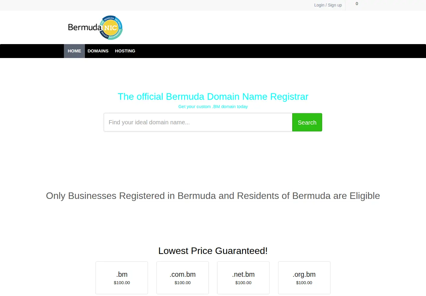 Screenshot of bermudanic.bm