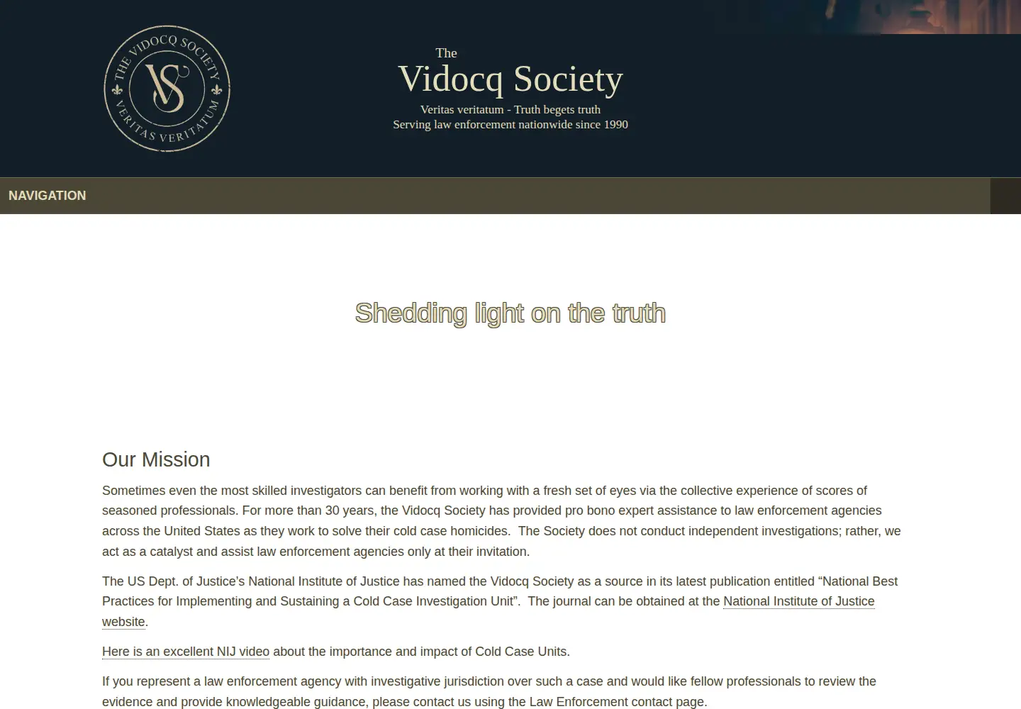 Screenshot of vidocq.org