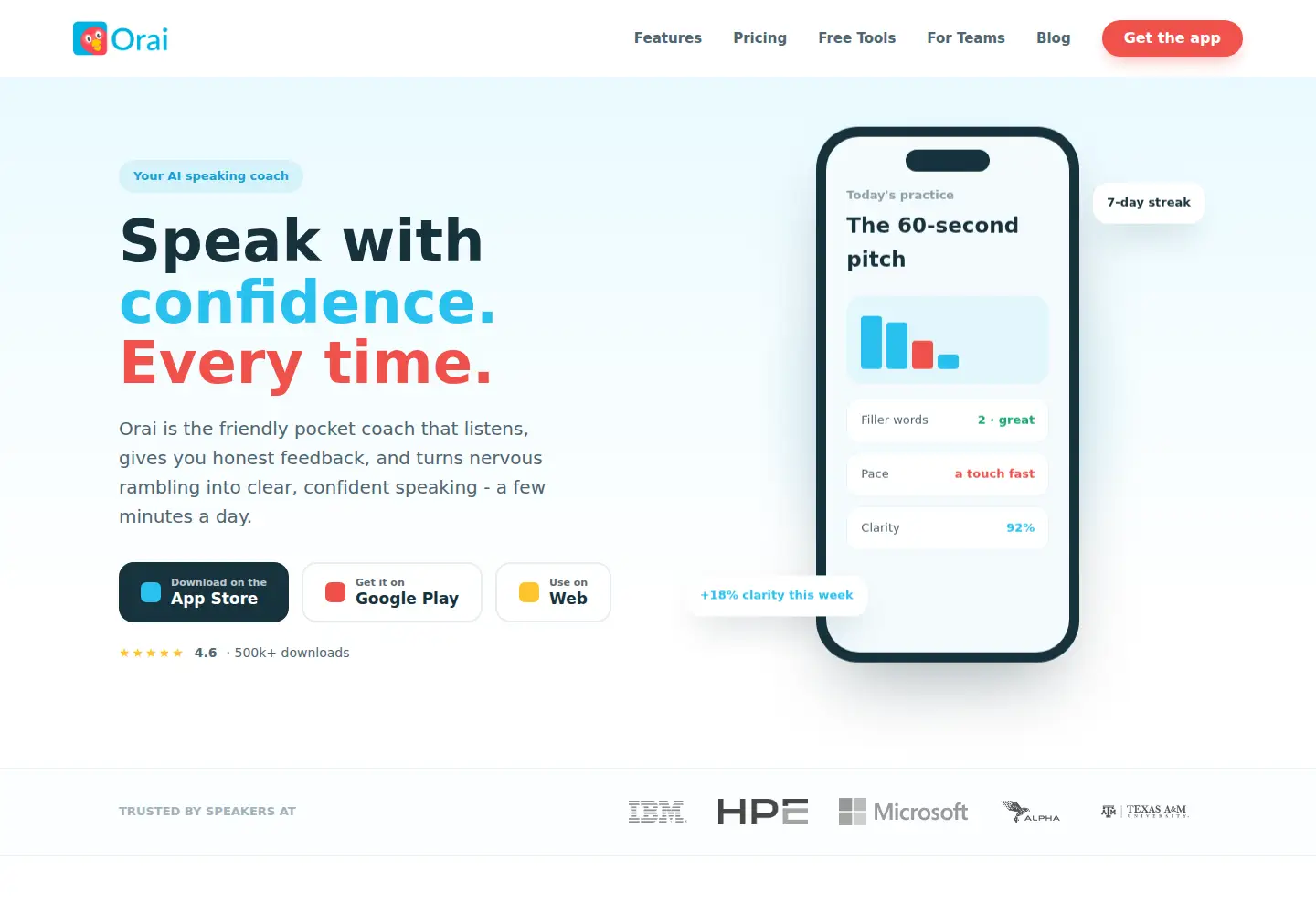 Screenshot of orai.com