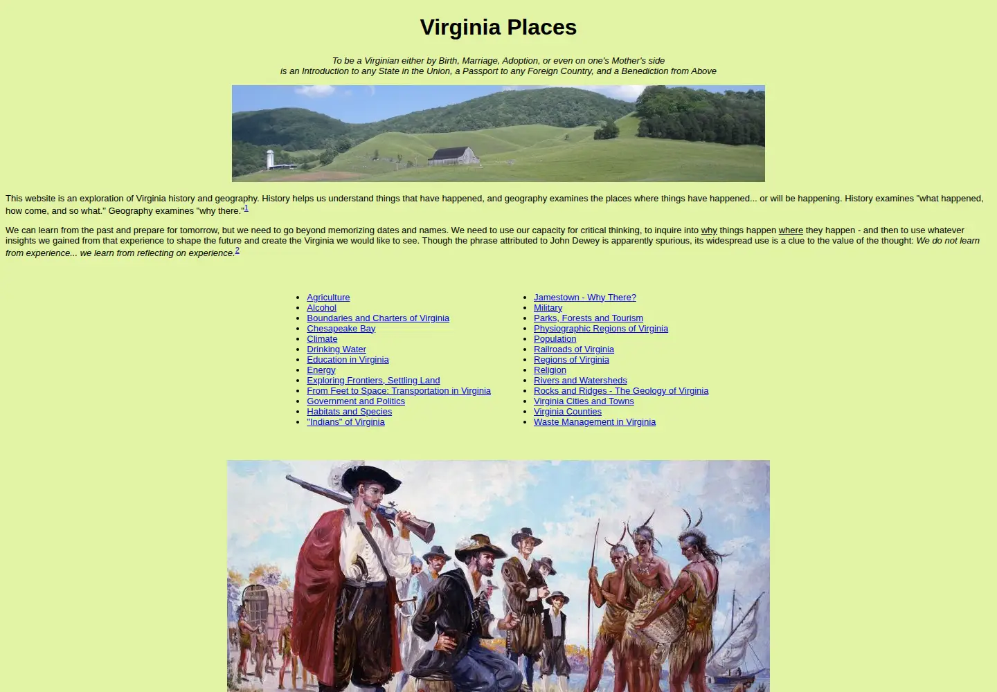 Screenshot of virginiaplaces.org
