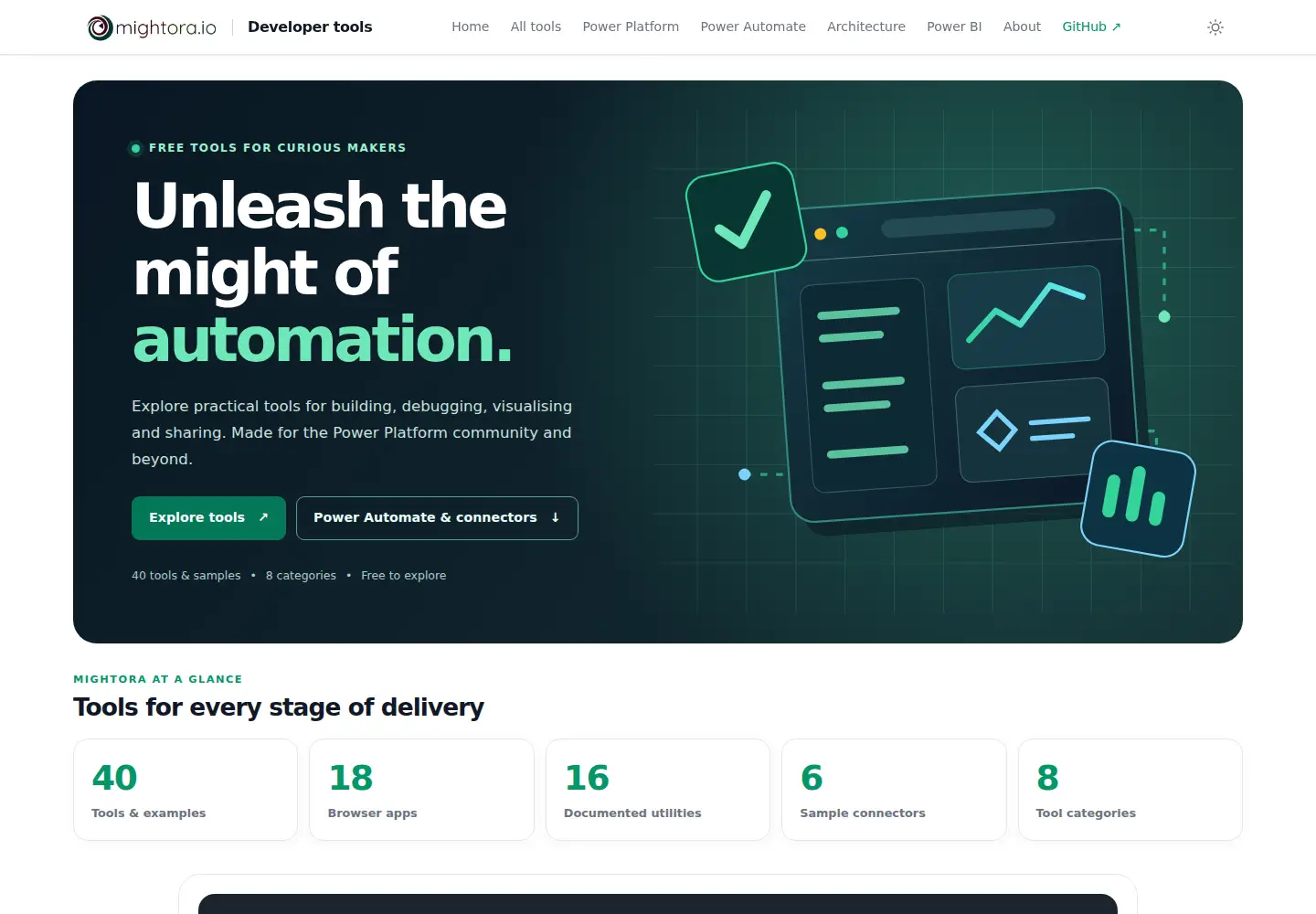 Captured homepage of mightora.io in the current scan