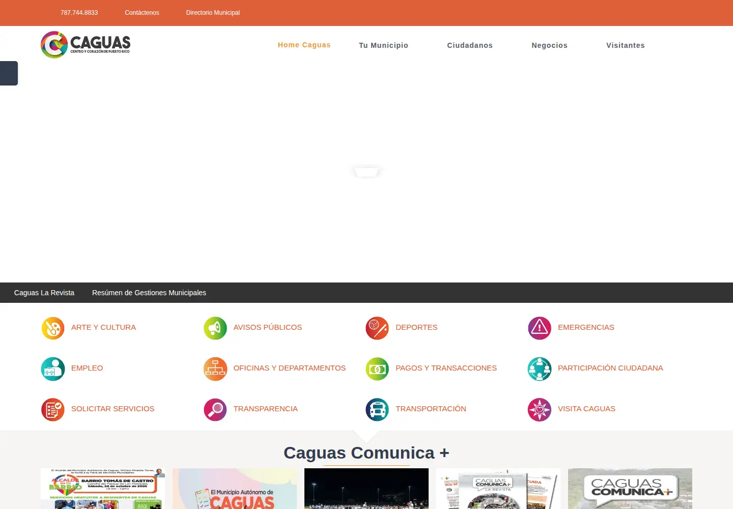 Screenshot of caguas.gov.pr