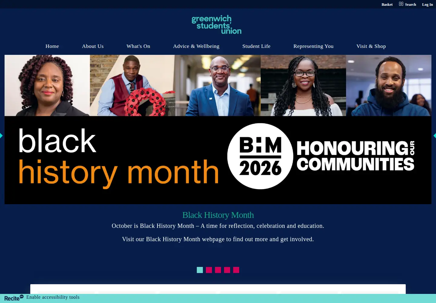 Screenshot of greenwichsu.co.uk
