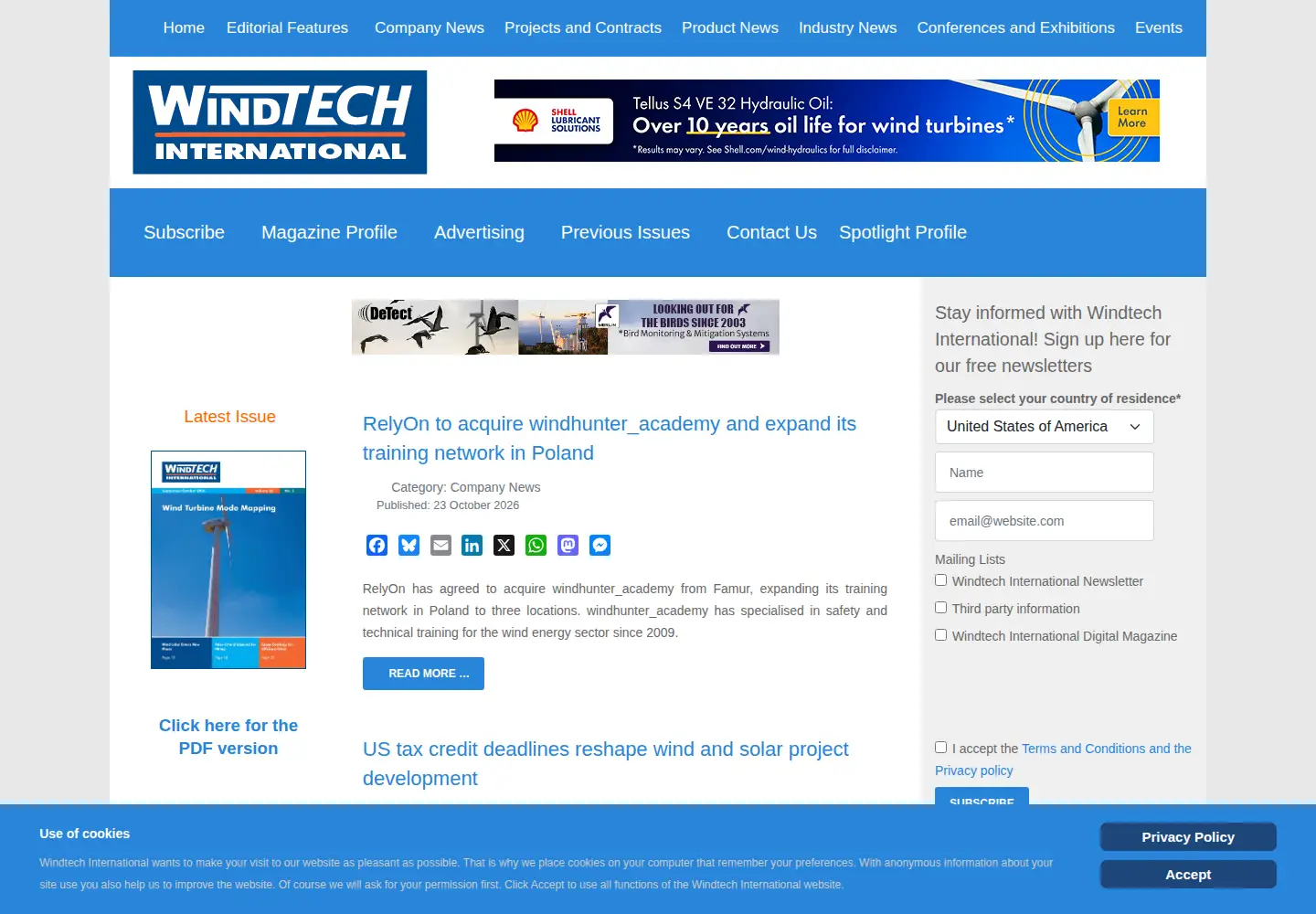 Screenshot of windtech-international.com