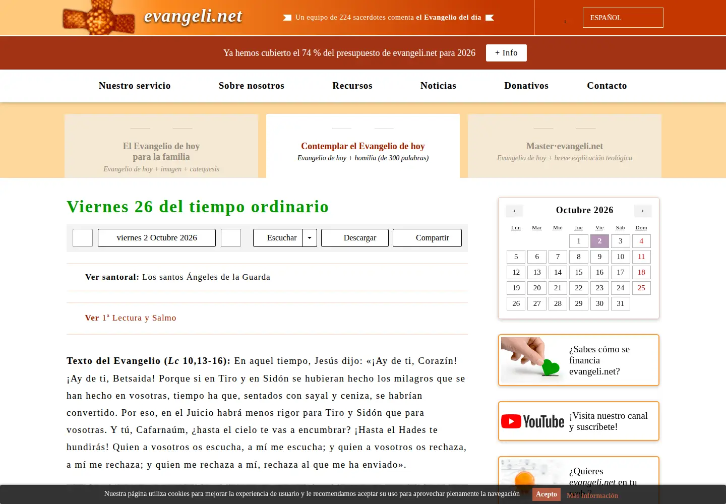 Screenshot of evangeli.net