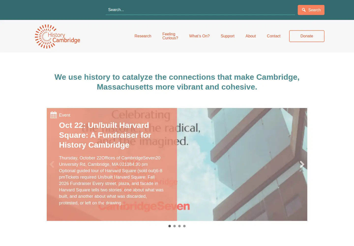 Screenshot of cambridgehistory.org