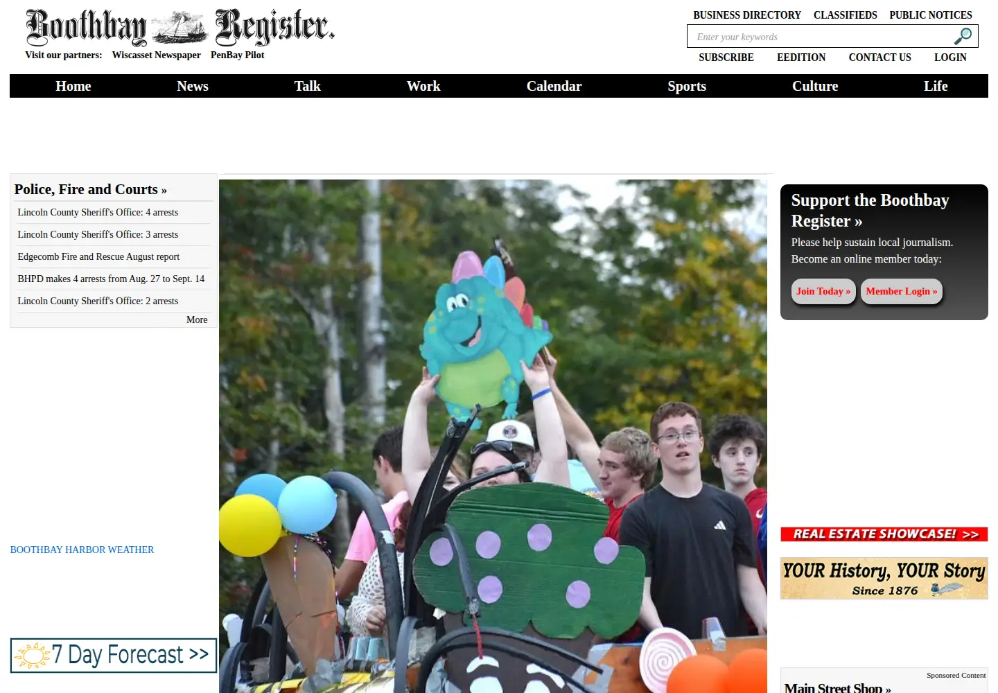 Screenshot of boothbayregister.com