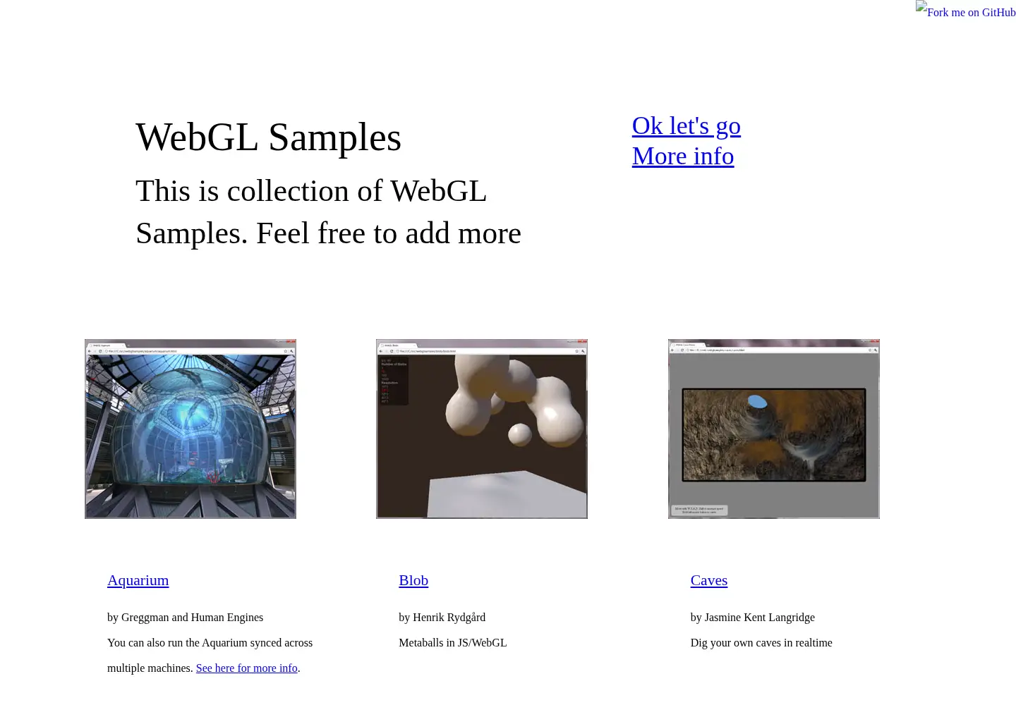 Screenshot of webglsamples.org
