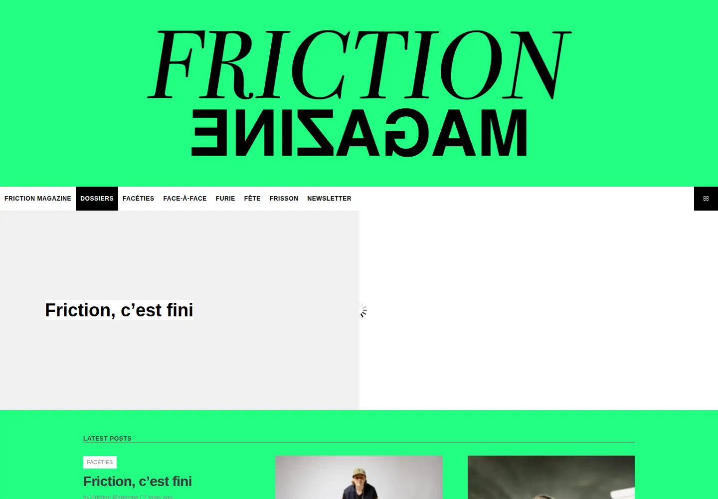 Screenshot of friction-magazine.fr