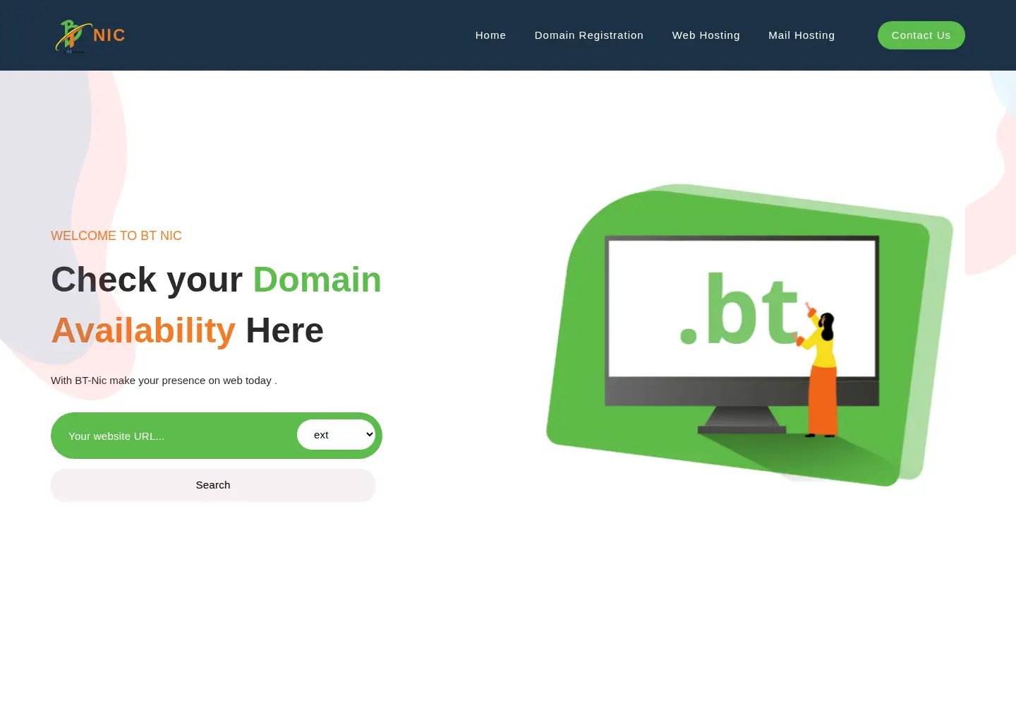 Screenshot of nic.bt