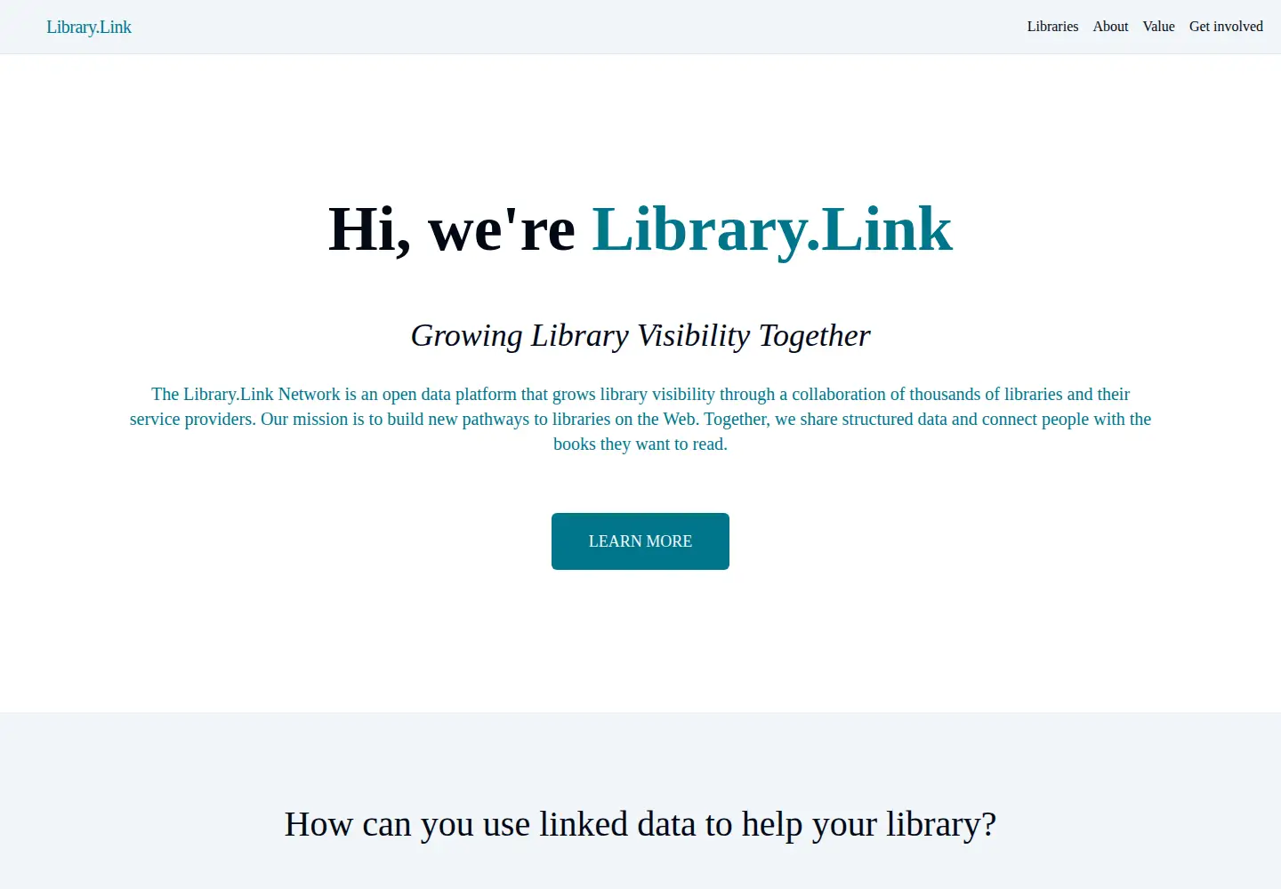 Screenshot of library.link