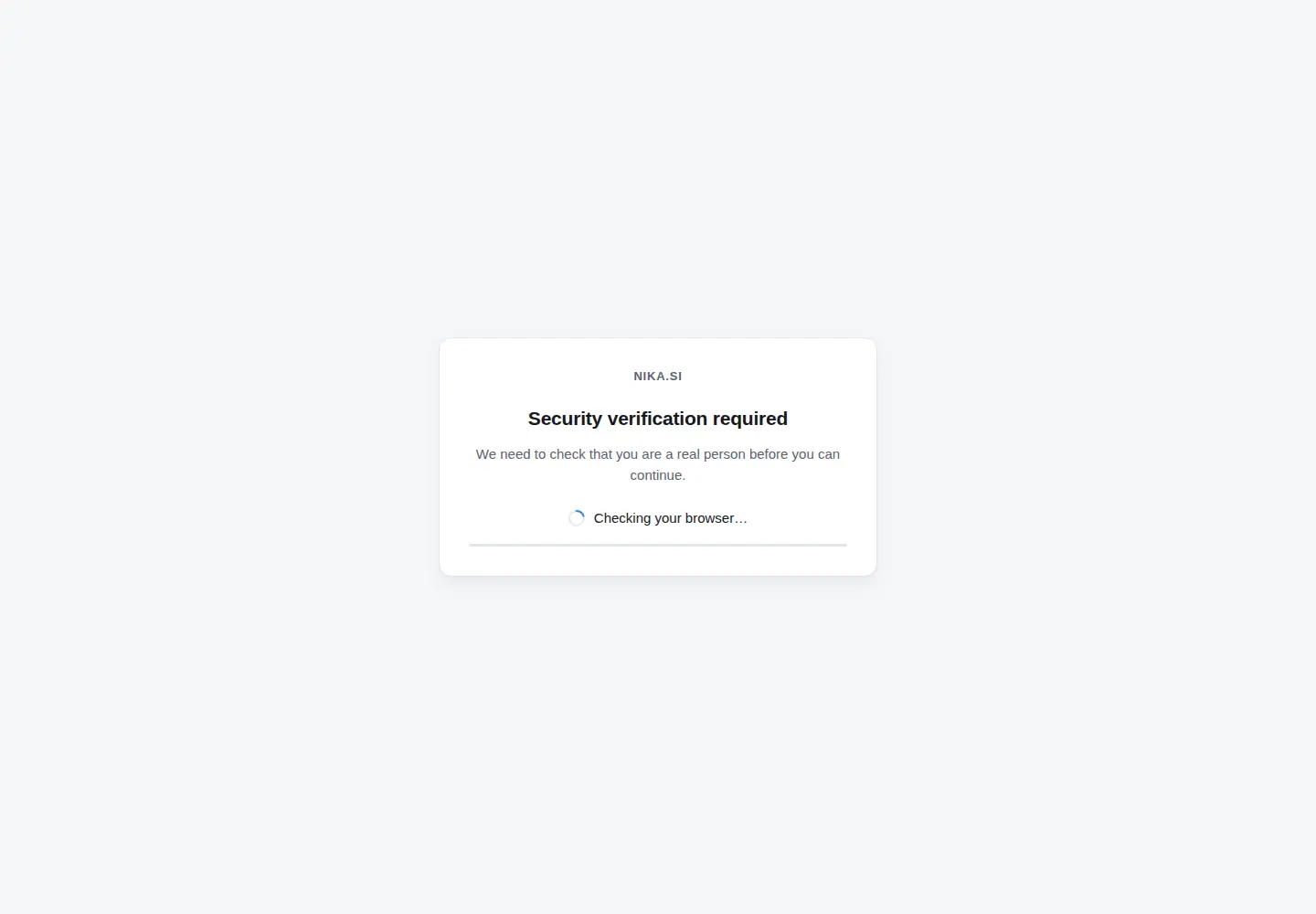 Captured homepage of nika.si in the current scan