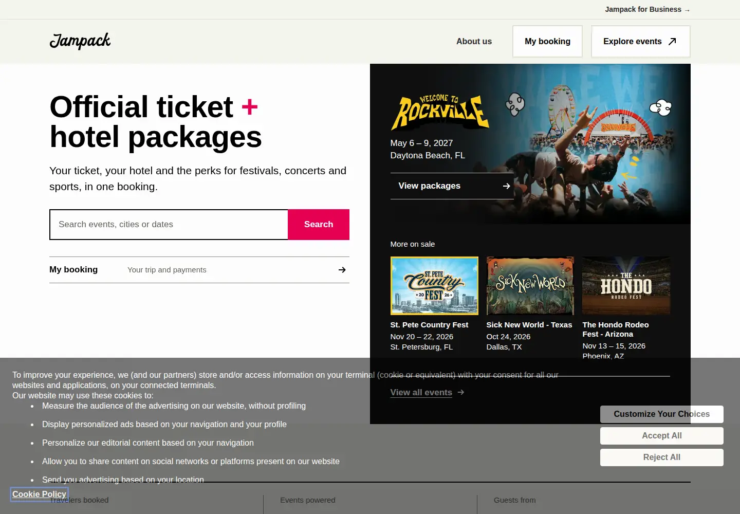 Screenshot of jampack.com