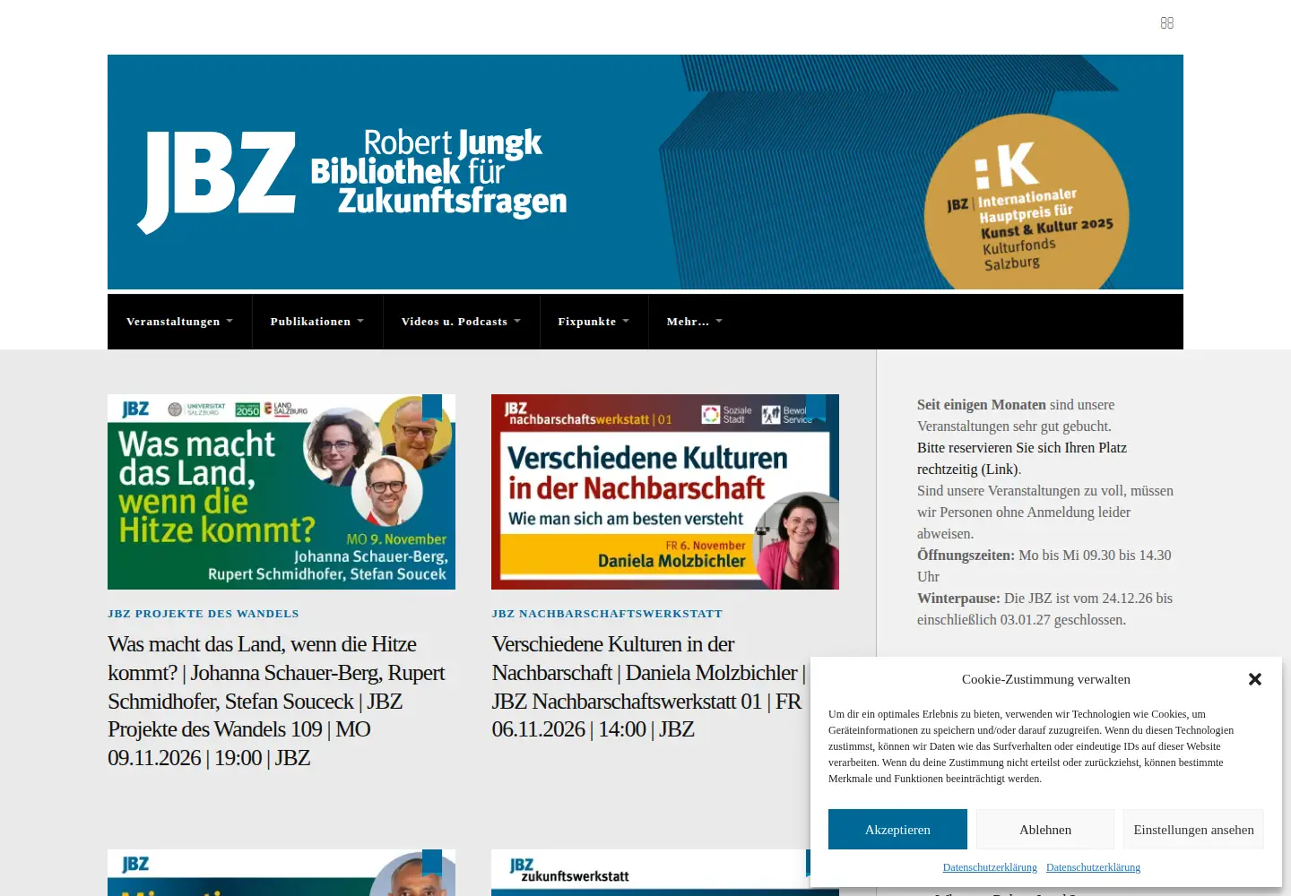 Screenshot of jungk-bibliothek.org
