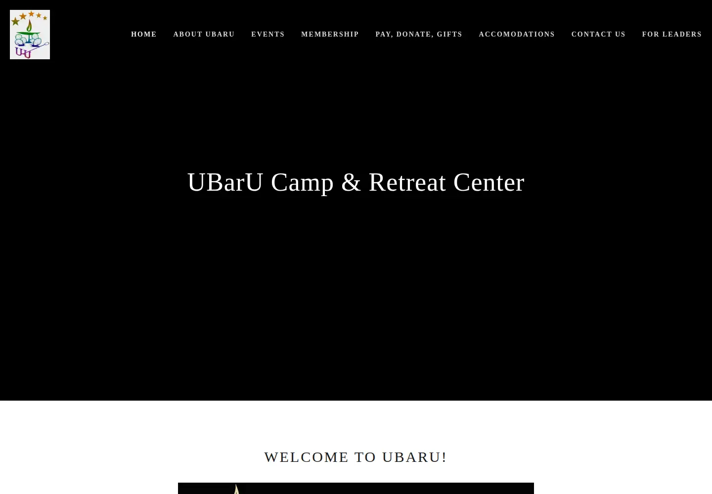 Captured homepage of ubaru.org in the current scan