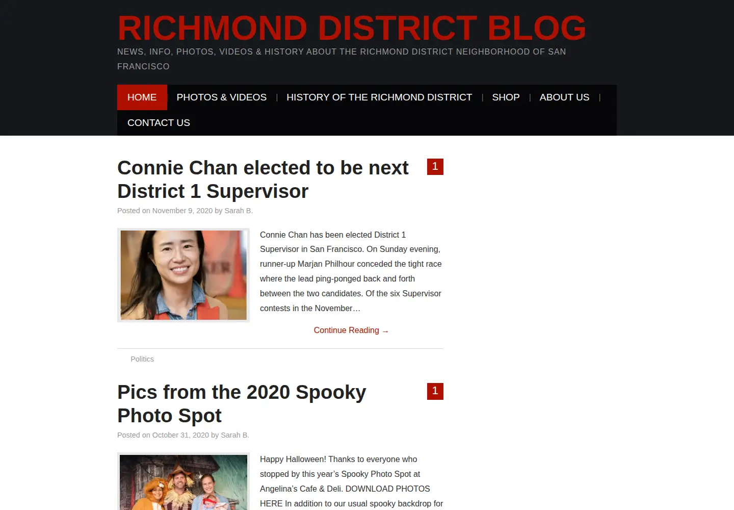 Screenshot of richmondsfblog.com