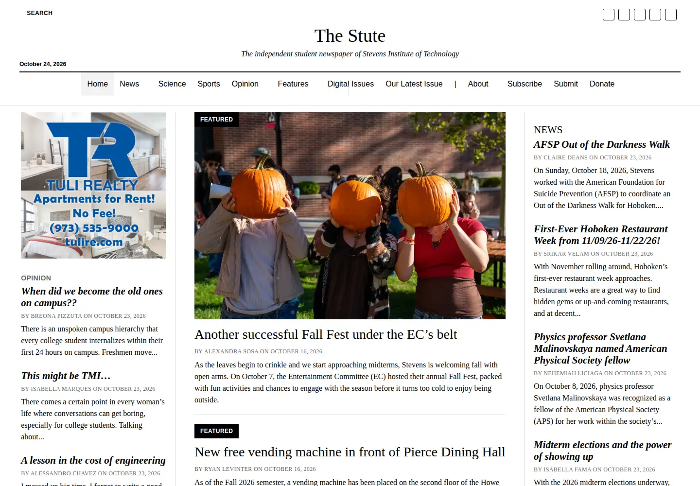 Screenshot of thestute.com