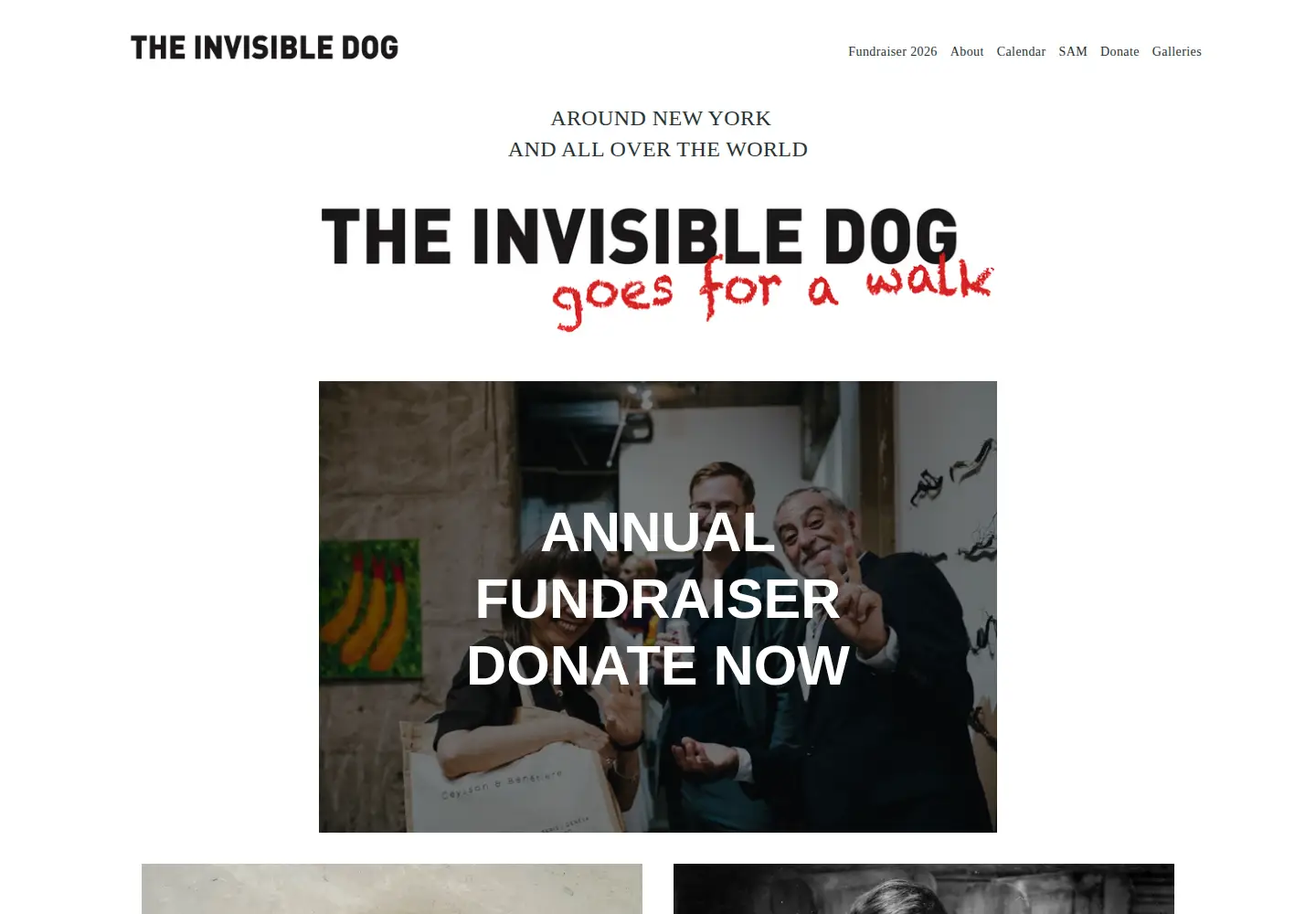 Captured homepage of theinvisibledog.org in the current scan