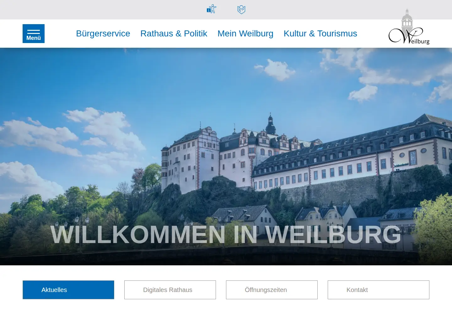 Captured homepage of weilburg.de in the current scan