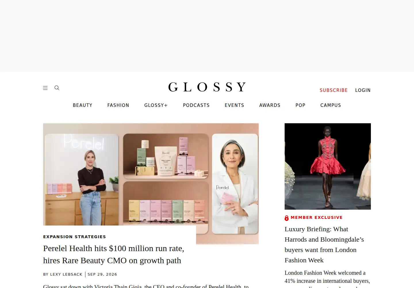 Screenshot of glossy.co