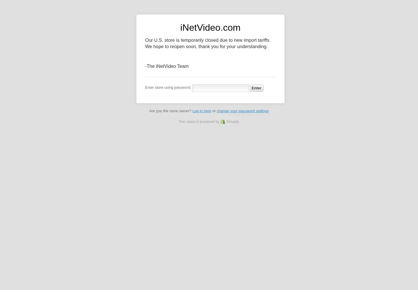 Captured homepage of inetvideo.com in the current scan