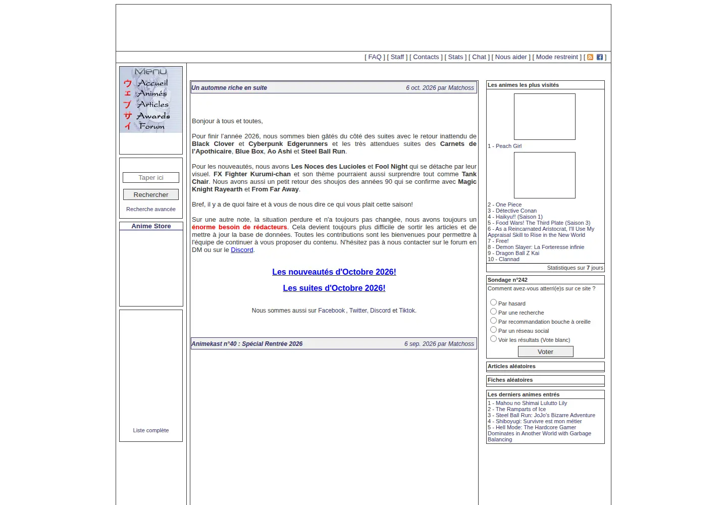 Screenshot of animeka.com