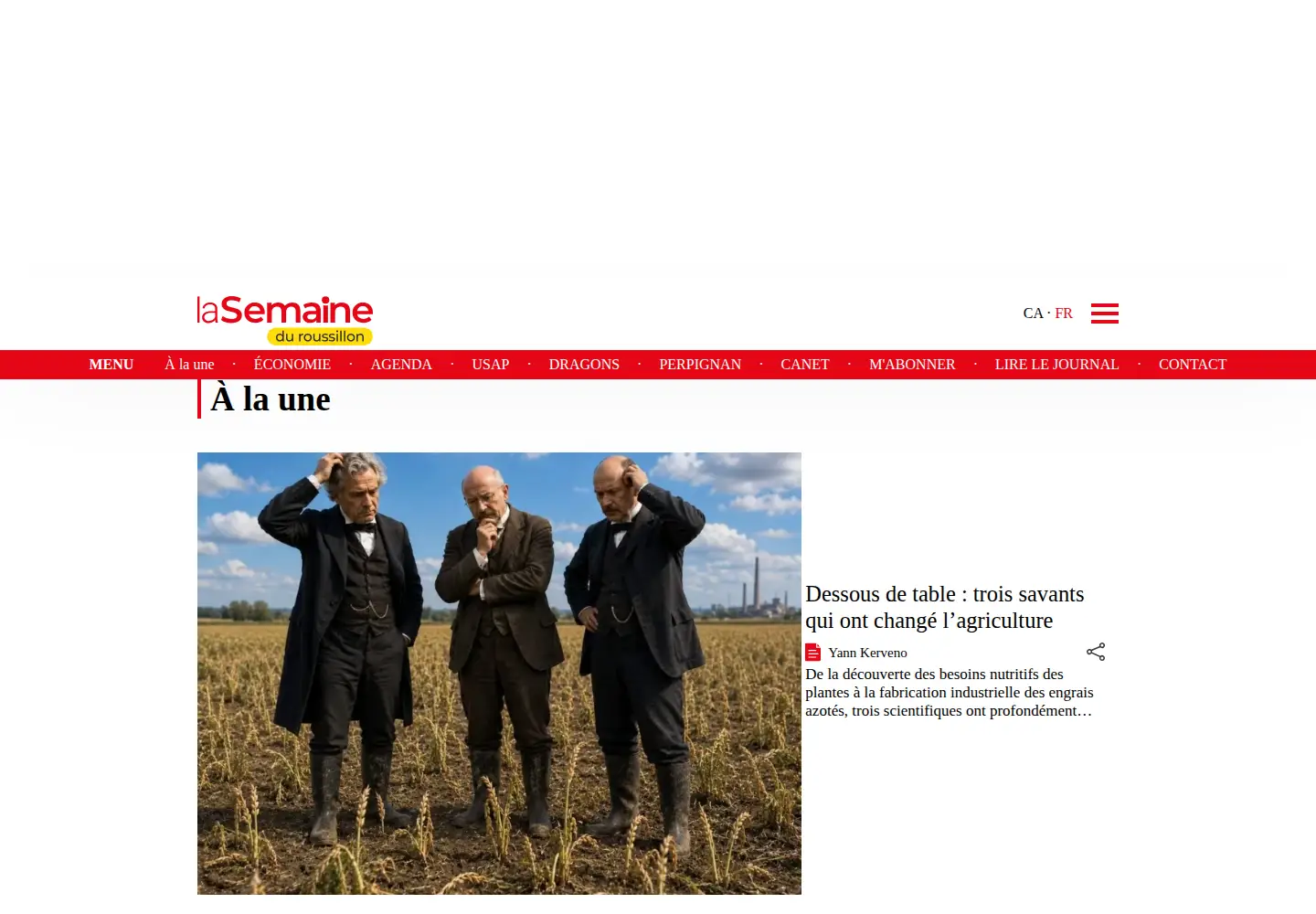 Screenshot of lasemaineduroussillon.com