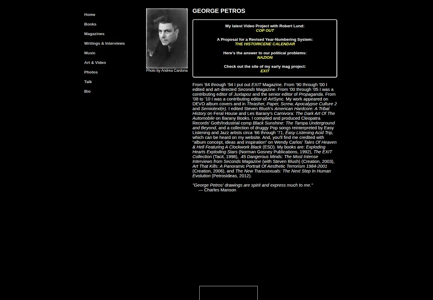 Screenshot of georgepetros.com