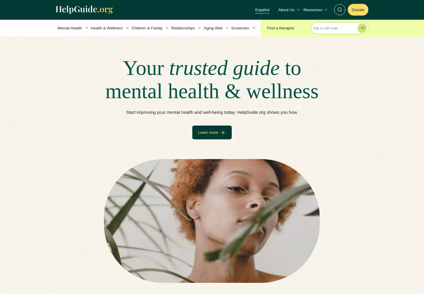 Screenshot of helpguide.org